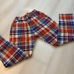 moujonjon チェック柄 ロングパンツ