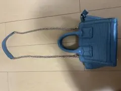 ZARA ライトブルークロコダイル風ショルダーバッグ