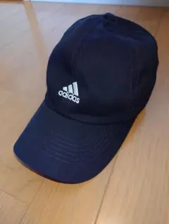 美品★adidas アディダス キャップ★帽子 ネイビー コットン 綿100％
