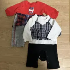 ムージョンジョン　西松屋　長袖ロンパース　2枚セット　70サイズ