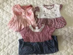 familiar ミキハウス　３枚まとめ売り　80cm 女の子　トップス　半袖