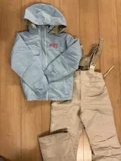 PiccoliniX 子ども用スキーウェア 水色 ベージュ