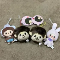 【新品】モンチッチ　フェイスマスコット　お花柄ぬいぐるみ
