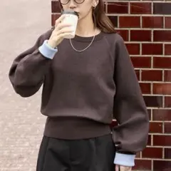 ♦︎週末値引きブラウン 春ニット