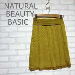 NATURAL BEAUTY BASICドットティアードウエストプリーツスカートのサムネイル