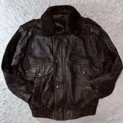 テイル 様専用✨00s G1 レザーフライトジャケット ブラウン ボア襟 ライナ
