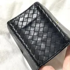 正規品　BOTTEGA VENETA　本革キーケース　イントレチャート　ブラック