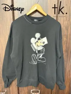 【Disney×tk.TAKEO KIKUCHI】ミッキー スウェット 黒 刺繍のサムネイル