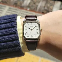 希少 稼働 レクタンレギュラー Seiko dolce スクエア ローマ 腕時計