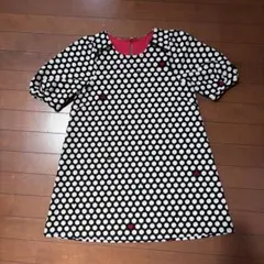35)美品　アンドラブ　黒白ドット　チュニックのサムネイル