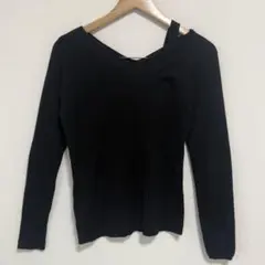 AZUL by moussy アズール ショルダーストラップニットトップス M