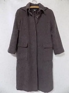 65846　ミッシェルクラン　アルパカ入り　ロングコート　ブラウン　38