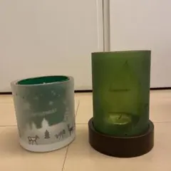 クリスマスキャンドルホルダーセット