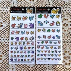 ポケモン ピクセルアート 4サイズステッカー 2種類セット