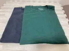 ⭐️Tシャツ ネイビー＆グリーン クルーネック 半袖 XS