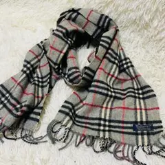 バーバリー　Burberry マフラー　ノバチェック　グレー