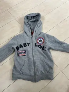 BABY DOLL フード付きパーカー グレー