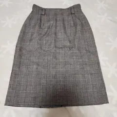 【ピノーレ】PINORE✴タイトスカート ブラックホワイト チェック柄