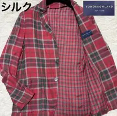 ✨極美品/XL相当✨トゥモローランド テーラードジャケット チェック アンコン