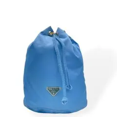 未使用級 PRADA プラダ 巾着 ポーチ 三角プレート Gカード 1NA369