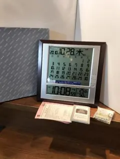 【新品・未使用】SEIKO 電波時計 置き時計 掛け時計SQ421B 温湿度計