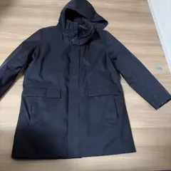 ブラック ステンカラーコート Lサイズ