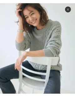 未使用◎ICB Soft Wool Cashmere Mix ケーブルニット