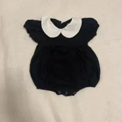 黒白襟付きロンパース
