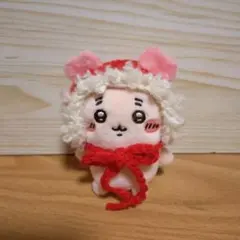 ⑭赤×白 ボンネット サンタ ７cmちいかわおすわりぬいぐるみ クリスマス
