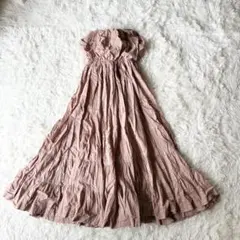 MARIHA 草原の虹のドレス ピンク ノースリーブ - メルカリ