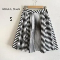 B:MING by BEAMS ビーミング フレアスカート ストライプ柄 Sのサムネイル