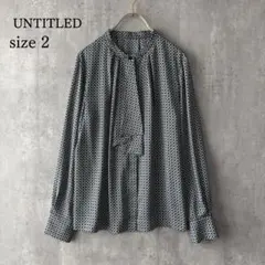 UNTITLED☆新品☆【華やか／二の腕カバー】クラシカルドットブラウス