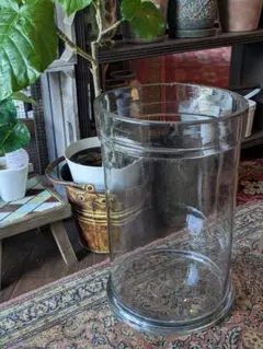 【希少】ビンテージ特大ガラスシリンダー