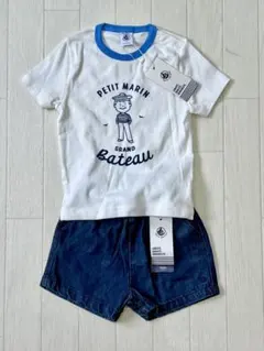 PETIT BATEAU Tシャツパンツセット 24m/86cmプチバトー新品のサムネイル