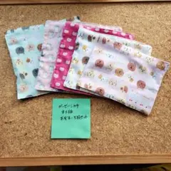 猫柄ハンカチ5枚セット