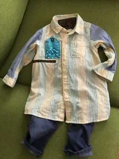 長袖シャツワンピース 80cm F.O  junkstore   breeze