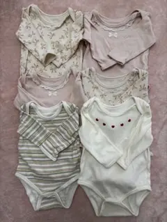 まとめ買い、70サイズ 長袖ロンパース 6枚セット Cottoli（コトリ）