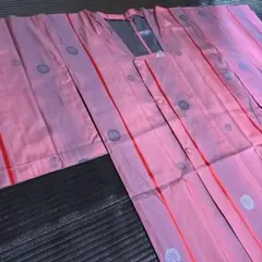 【最終値下げ】着物　雨コート　赤紫