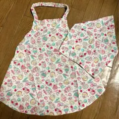 ♡子供エプロン＆三角巾 120cm 女の子 ハンドメイド ♡