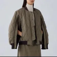 GU × rokh キルティングブルゾン (チェック) Mサイズ