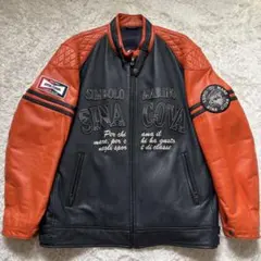 PAGELO レザージャケット ライダース ミリタリー イエロー - メルカリ