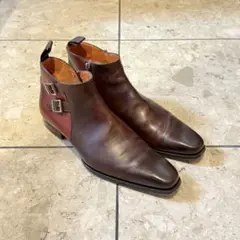 Santoni サントーニ ダブルモンク サイドジップ ブーツ 革靴