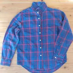 EDWIN チェック柄 デニムシャツ Mサイズ