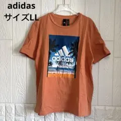 adidas オレンジ テニスウェア Tシャツ M