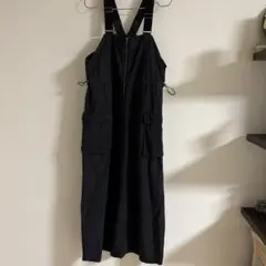 niko and...ブラックサロペット　ジッパー付き　ポケット付き
