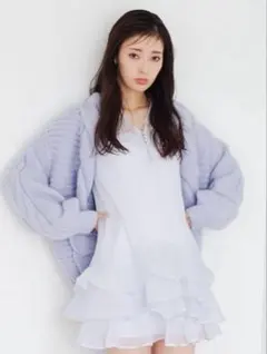 SNIDEL モヘヤケーブルニットカーディガン