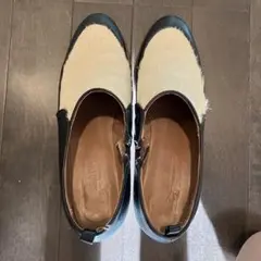 KUPURI レザーハラココンビ スリッポンブーツ