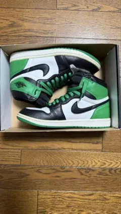 Nike Air Jordan 1 ハイカットスニーカー ブラック/グリーン