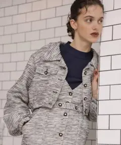 REDYAZEL ツイードショートブルゾン