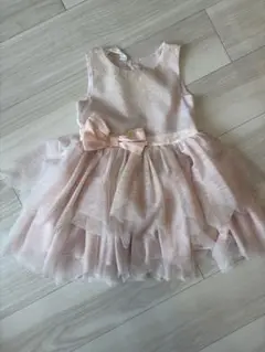 キッズ　ピンク フリル付きドレス 90-100cm